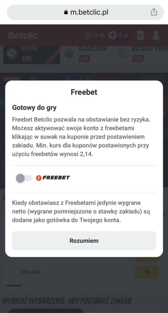 betclic freebet