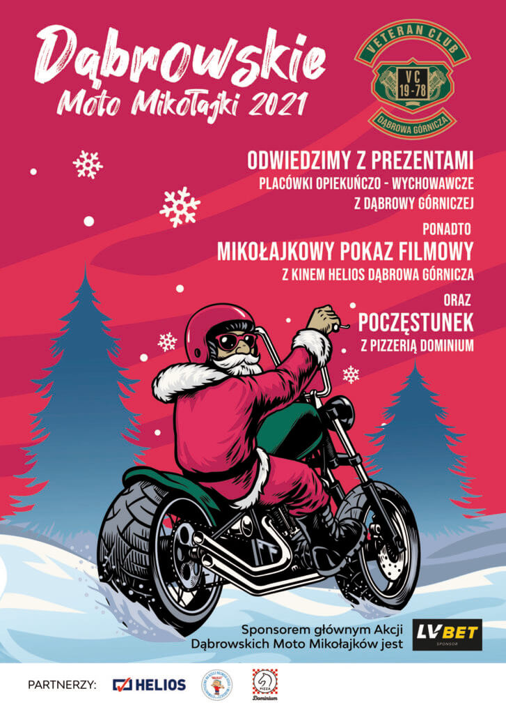 LV BET wspiera akcję „Dąbrowskie Moto Mikołajki 2021”